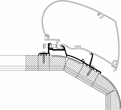 Thule Omnistor Roof Adapter LMC Explorer / Cruiser, Lnge 5 m