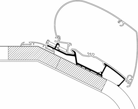 Thule Omnistor Roof Adapter LMC Liberty TI / TEC, Lnge 5 m