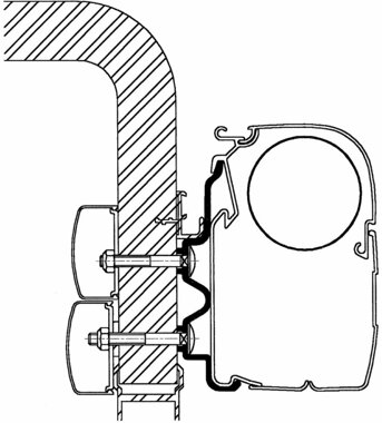 Thule Omnistor Adapter Hymer Exsis / Hymer Camp