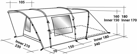 3 - Palmdale camp Tunnelzelt camping easy Personen » sicher kaufen Zelt