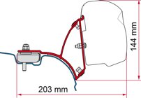 Markisen-Adapter F43van fr VW T5 / T6 kurzer Radstand - Rechtslenker