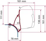 Fiamma F45 Markisen-Adapter fr VW T5 / T6 mit Aufstelldach - Rechtslenker