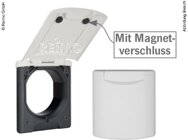 Servicesteckdose Magnet hellgrau 130x145mm, Montage-DM 95mm