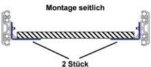 Befestigung fr Vollauszug, Lnge: 559mm, 2x L-Winkel