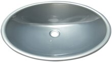 Einlege-Waschbecken - Oval Material Kunststoff silber hochglnzend