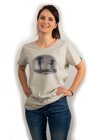 T-Shirt "VW Bulli" fr Damen - Baumwolle - Hellgrau - Verschiedene Gren, 42