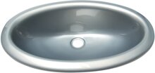 Einlege-Waschbecken - Oval Material Kunststoff silber hochglnzend