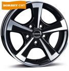 15" Alufelge CWT Black polished glossy - Fr Caravans oder Anhnger