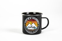 Emaille-Tasse "LIFE IS A JOURNEY"	