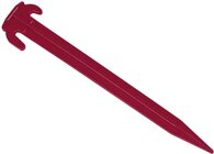 Zelthering aus Kunststoff rot, 20cm lang, 5 Stck SB-verpackt