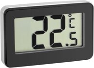 TFA Digitales Thermometer fr Innenraum und Khlschrank, schwarz