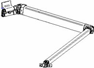 Gelenkarm 2,25 m links, fr Markisenlnge 4 - 4,5 m, eloxiert