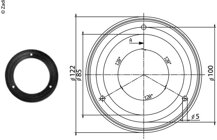 Gummidichtung fr 123x84mm Filter schwarz