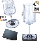 Magnet-Kunststoffglser WEIN 0,3 l mit Pads - 2er Set