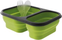 Lunchbox grn, 21 x 15 cm mit Besteck